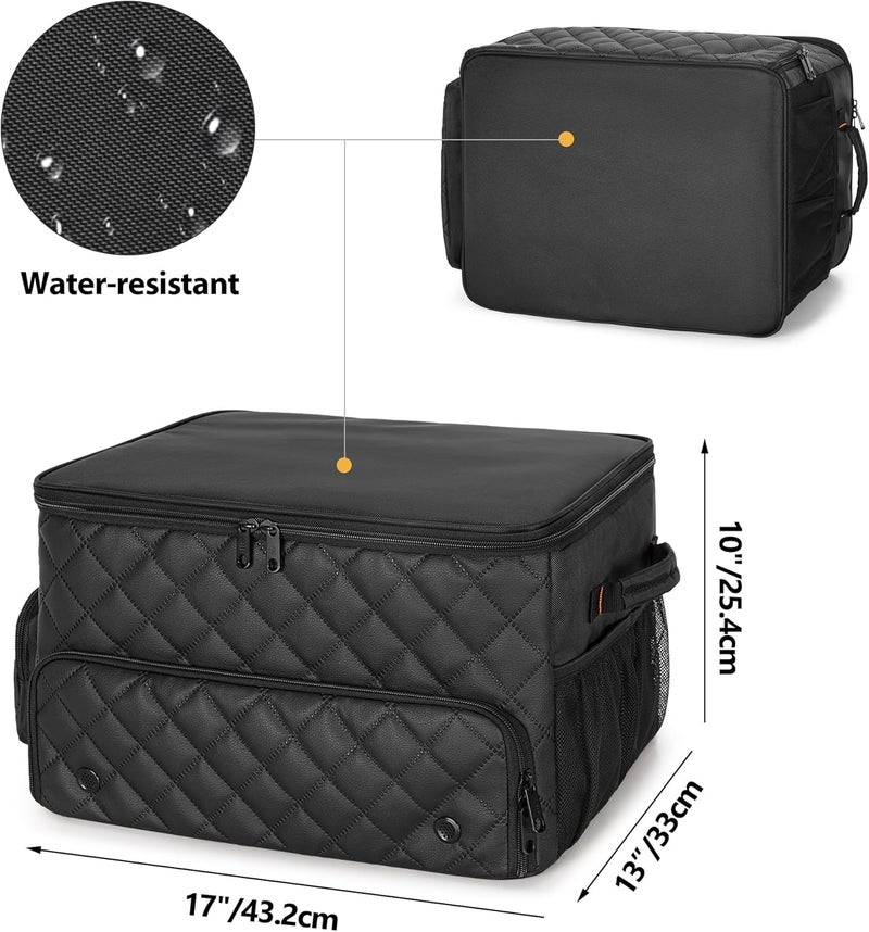 PGmoon 2 Layer Golf Trunk Organizer, Golf Car Storage Organizer with Individual Ventilated Compartment for 2 Pairs Shoes, Golf Car Locker for Balls, Clothes, Tees, Gloves, Accessories - Image 5